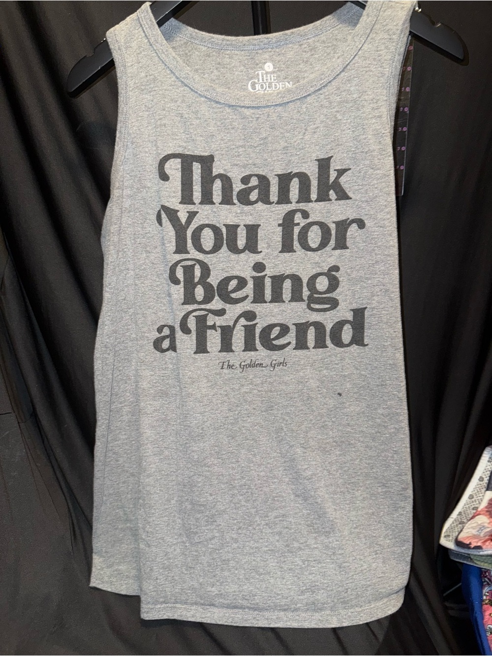 Torrid The Golden Girls 'Thank You for Being a Friend' Gray Tank FLAW ON FRONT